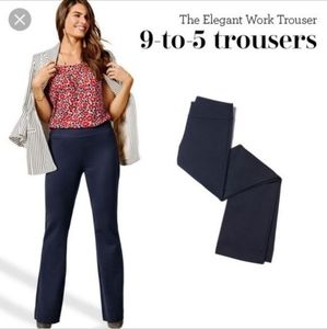 CAbi 9 to 5 Classic Trouser Pants Navy Blue Size 8 Style # 5312